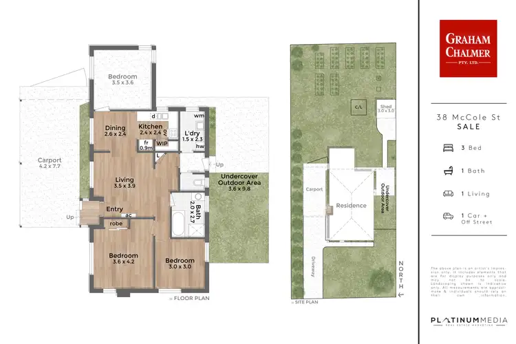 Floorplan of Homely house listing, 38 McCole Street, Sale VIC 3850