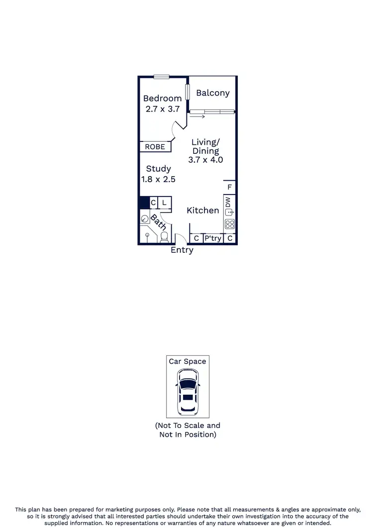 Floorplan of Homely apartment listing, 208/84 Altona Street, Kensington VIC 3031