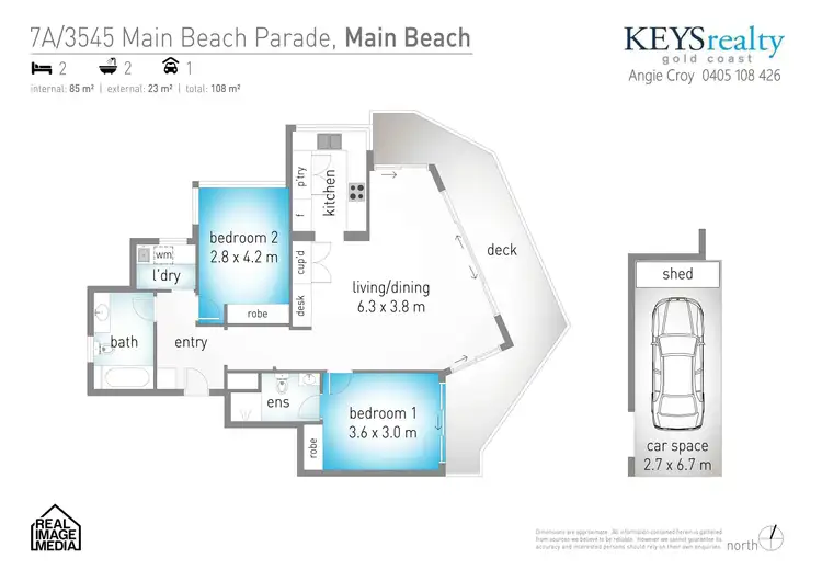 Floorplan of Homely apartment listing, 7A/3545 Main Beach Parade, Main Beach QLD 4217