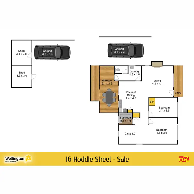 Floorplan of Homely house listing, 16 Hoddle Street, Sale VIC 3850