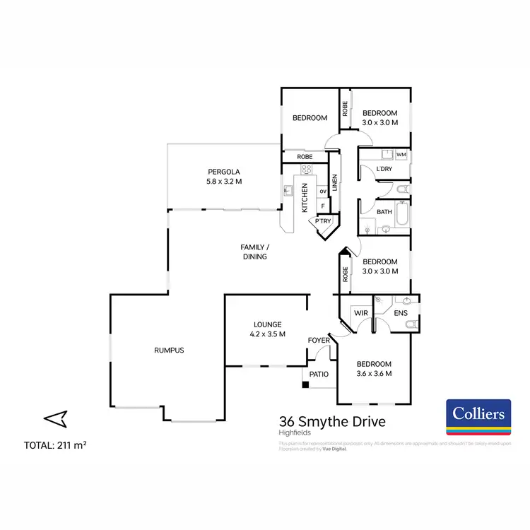 Floorplan of Homely house listing, 36 Smythe Drive, Highfields QLD 4352