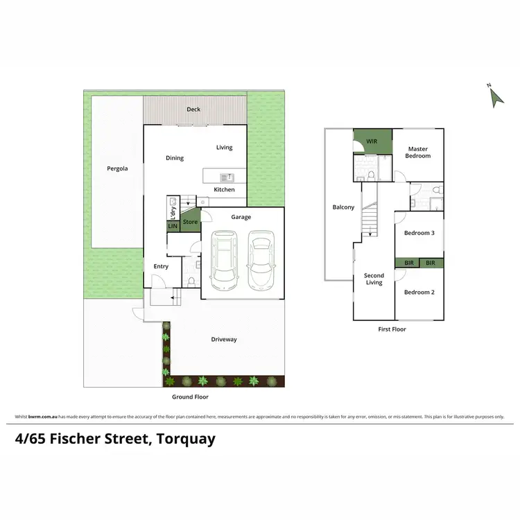 Floorplan of Homely townhouse listing, 4/65 Fischer Street, Torquay VIC 3228