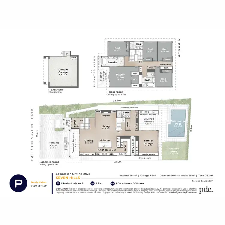 Floorplan of Homely house listing, 63 Oateson Skyline Drive, Seven Hills QLD 4170