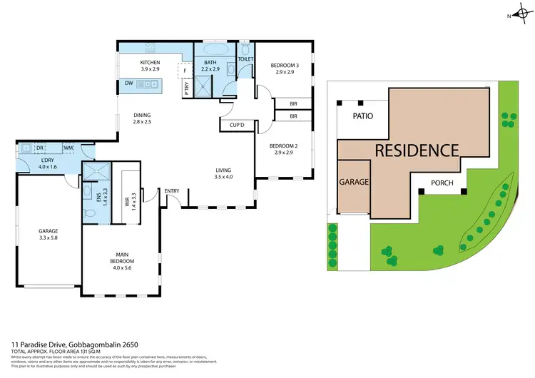 Floorplan of Homely house listing, 11 Paradise Drive, Gobbagombalin NSW 2650