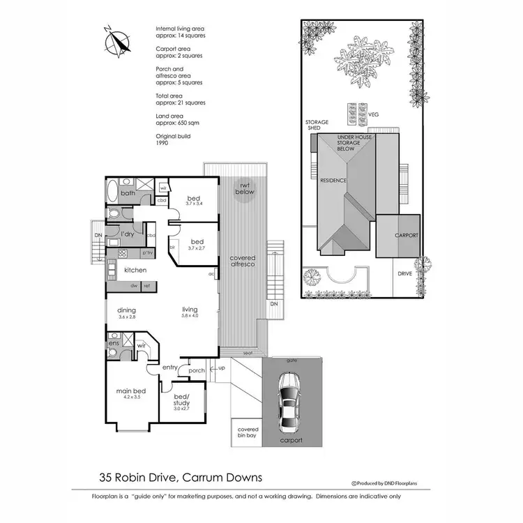 Floorplan of Homely house listing, 35 Robin Drive, Carrum Downs VIC 3201