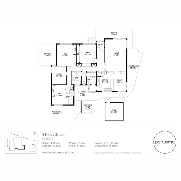Floorplan of Homely house listing, 4 Ninda Street, Rosny TAS 7018