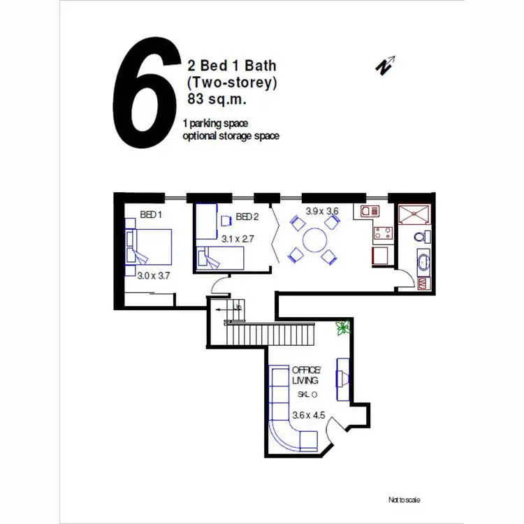 Floorplan of Homely apartment listing, 6/300 Wickham Street, Fortitude Valley QLD 4006