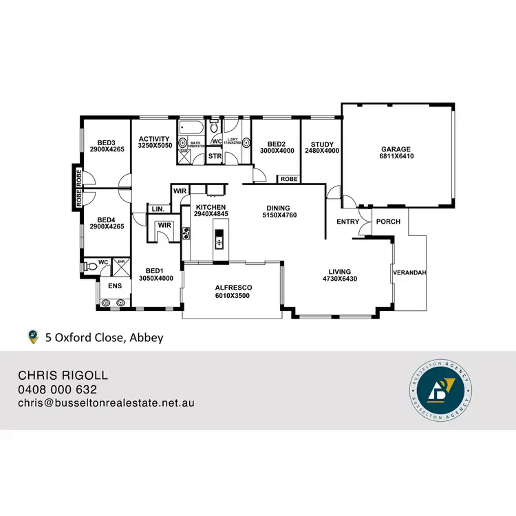 Floorplan of Homely house listing, 5 Oxford Close, Abbey WA 6280