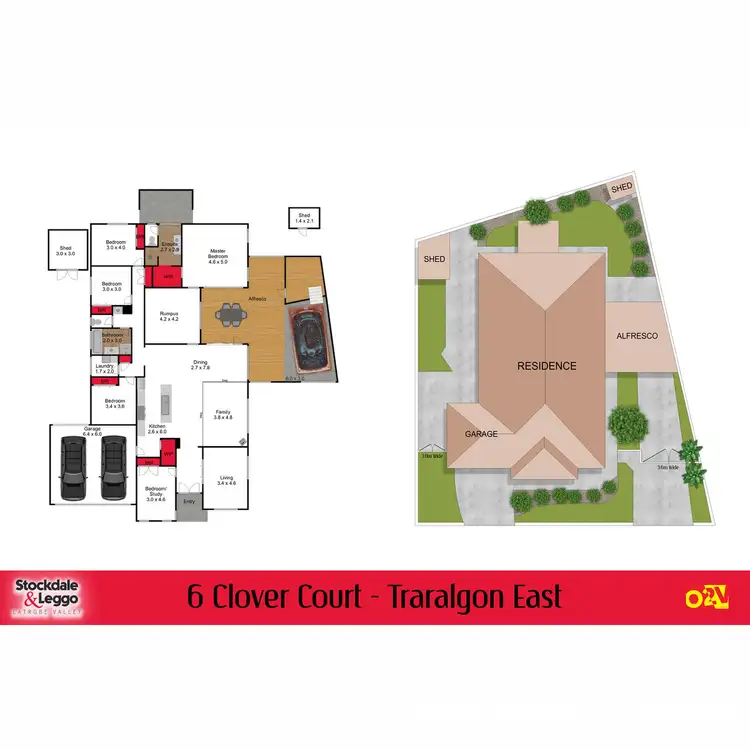 Floorplan of Homely house listing, 6 Clover Court, Traralgon VIC 3844