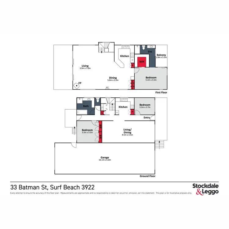 Floorplan of Homely house listing, 33 Batman Street, Surf Beach VIC 3922