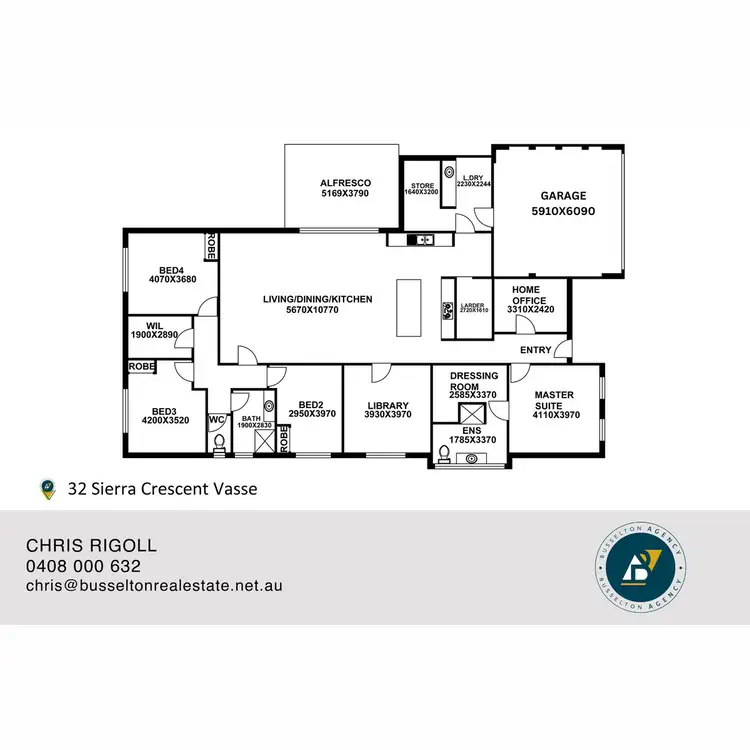 Floorplan of Homely house listing, 32 Sierra Crescent, Vasse WA 6280