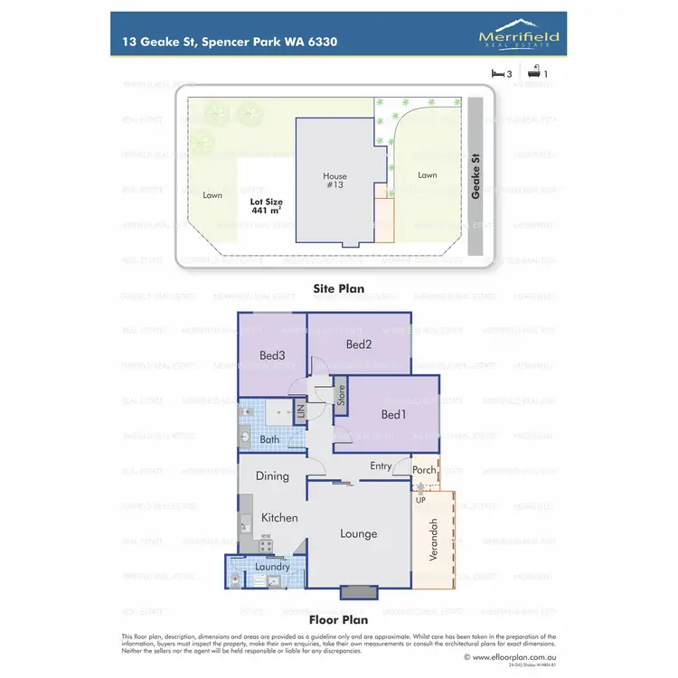 Floorplan of Homely house listing, 13 Geake Street, Spencer Park WA 6330