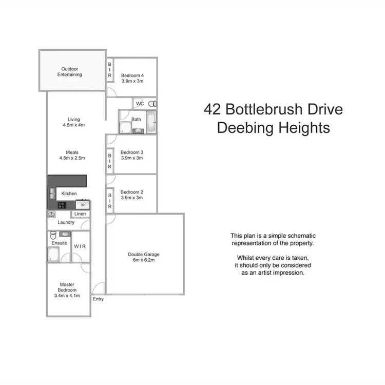 Floorplan of Homely house listing, 42 Bottlebrush Drive, Deebing Heights QLD 4306