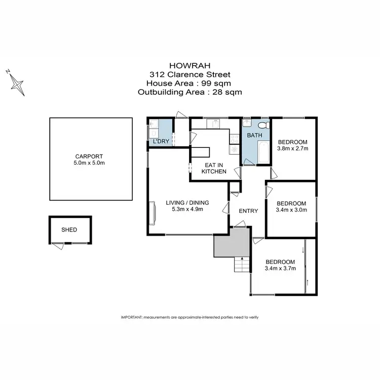 Floorplan of Homely house listing, 312 Clarence Street, Howrah TAS 7018