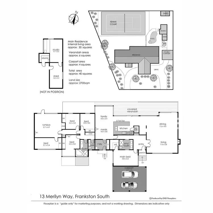 Floorplan of Homely house listing, 13 Merilyn Way, Frankston South VIC 3199