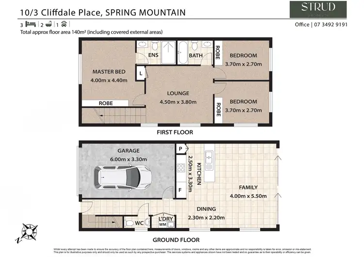 Floorplan of Homely townhouse listing, 10/3 Cliffdale Place, Spring Mountain QLD 4300