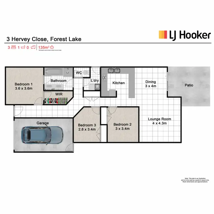 Floorplan of Homely house listing, 3 Hervey Close, Forest Lake QLD 4078