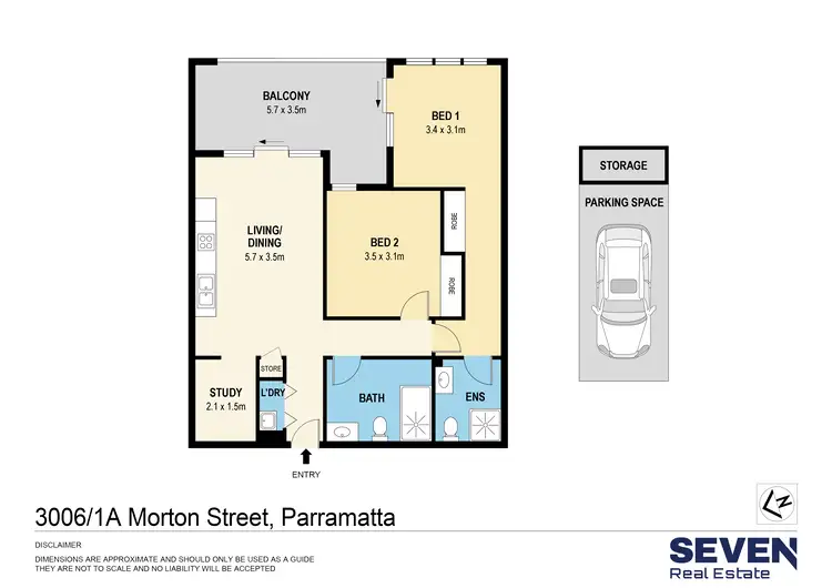 Floorplan of Homely apartment listing, 3006/1A Morton Street, Parramatta NSW 2150