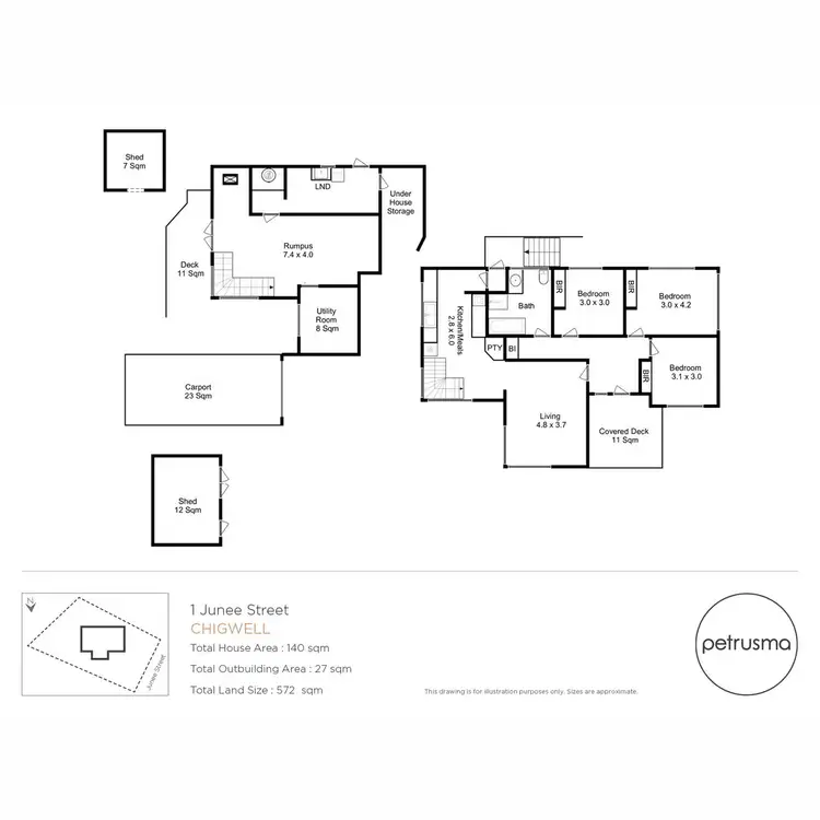 Floorplan of Homely house listing, 1 Junee Street, Chigwell TAS 7011