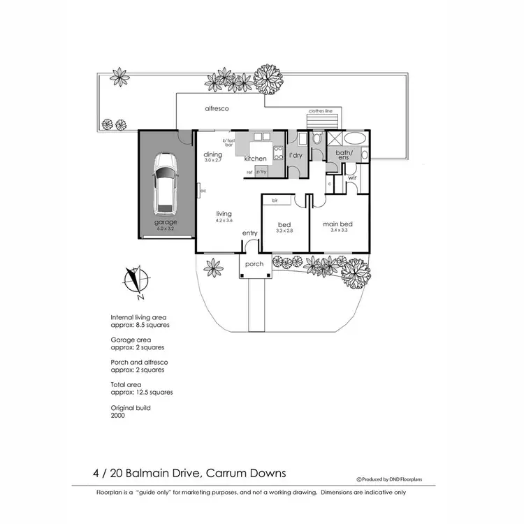 Floorplan of Homely unit listing, 4/20 Balmain Drive, Carrum Downs VIC 3201