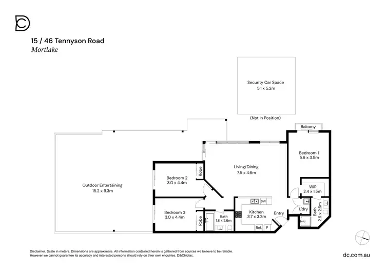 Floorplan of Homely apartment listing, 15/46 Tennyson Road, Mortlake NSW 2137