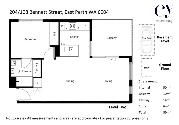 Floorplan of Homely apartment listing, 204/108 Bennett Street, East Perth WA 6004