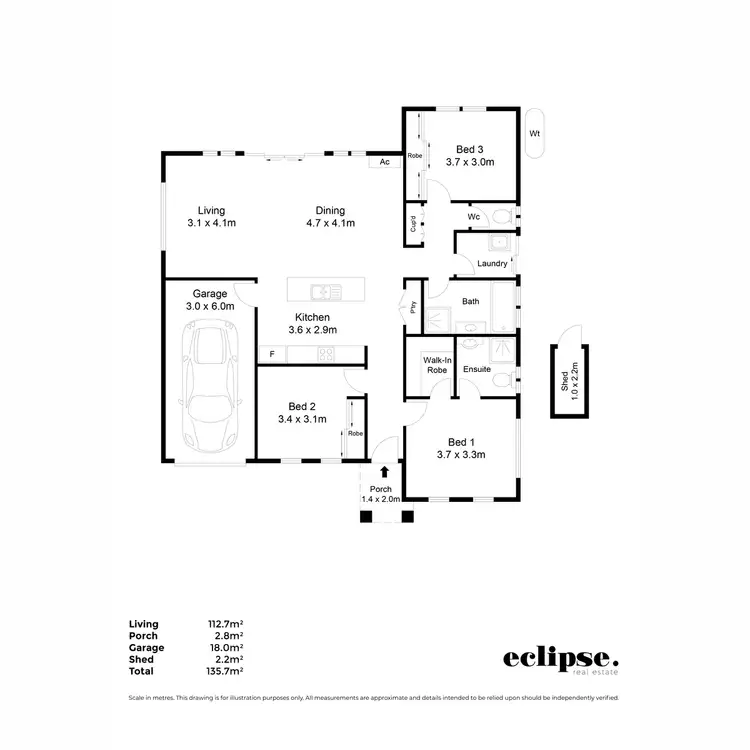 Floorplan of Homely house listing, 8 Jade Court, Munno Para West SA 5115