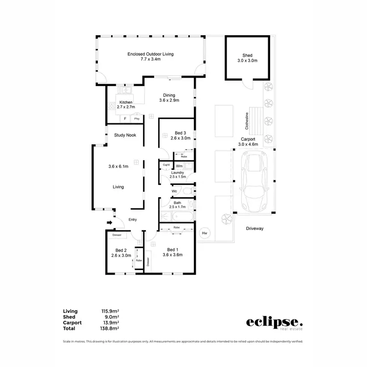 Floorplan of Homely house listing, 1/22 Valley Road, Highbury SA 5089