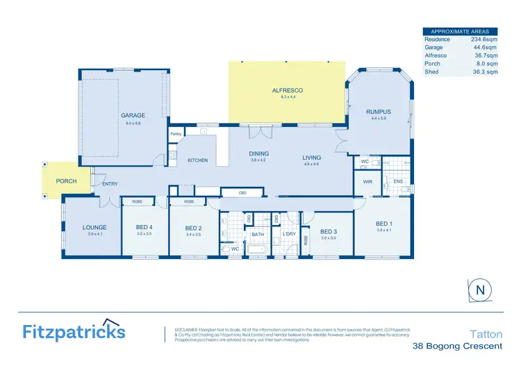Floorplan of Homely house listing, 38 Bogong Crescent, Tatton NSW 2650