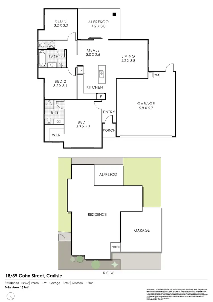 Floorplan of Homely house listing, 18/39 Cohn Street, Carlisle WA 6101