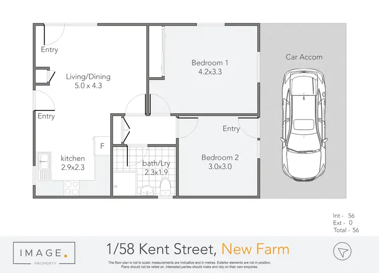 Floorplan of Homely apartment listing, 1/158 Kent Street, New Farm QLD 4005