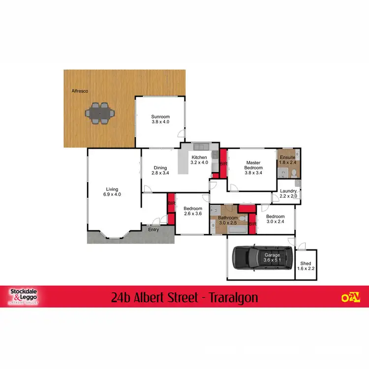Floorplan of Homely house listing, 2/24 Albert Street, Traralgon VIC 3844