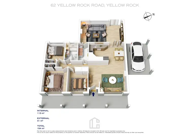 Floorplan of Homely house listing, 62 Yellow Rock Road, Yellow Rock NSW 2777