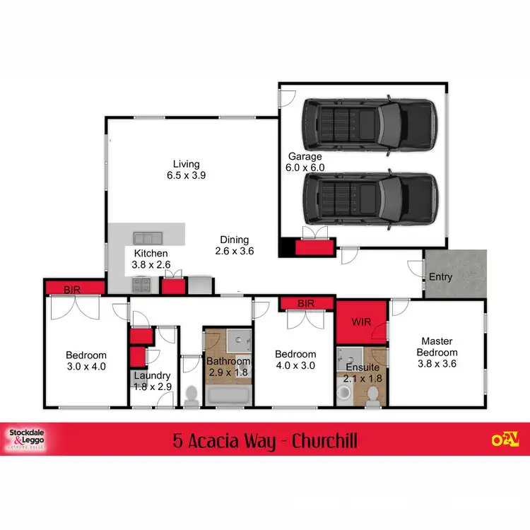 Floorplan of Homely townhouse listing, 5 Acacia Way, Churchill VIC 3842