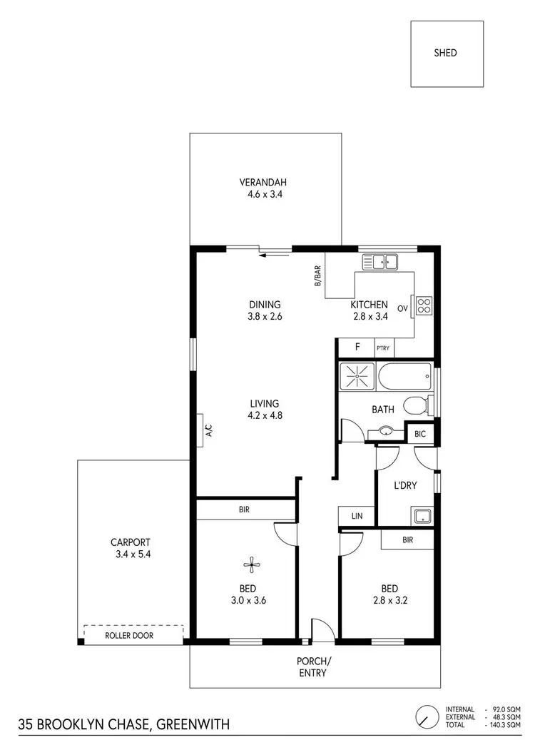 Floorplan of Homely house listing, 35 Brooklyn Chase, Greenwith SA 5125