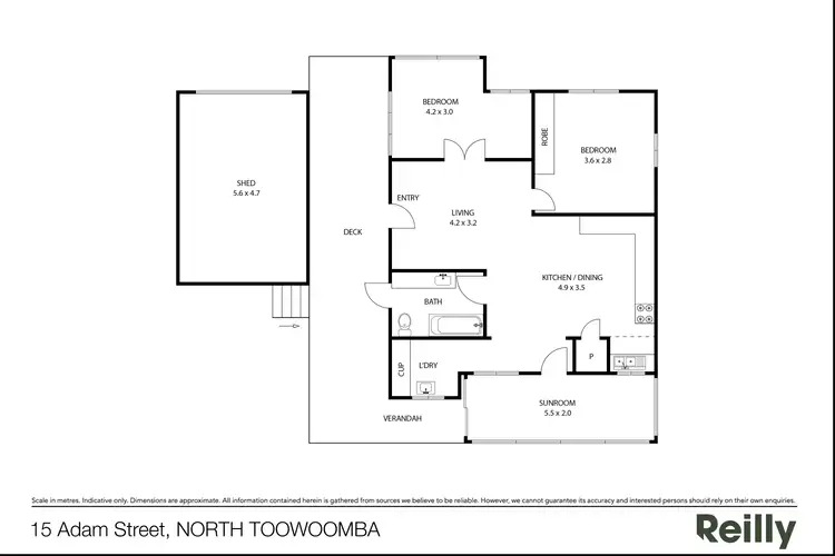 Floorplan of Homely house listing, 15 Adam Street, North Toowoomba QLD 4350