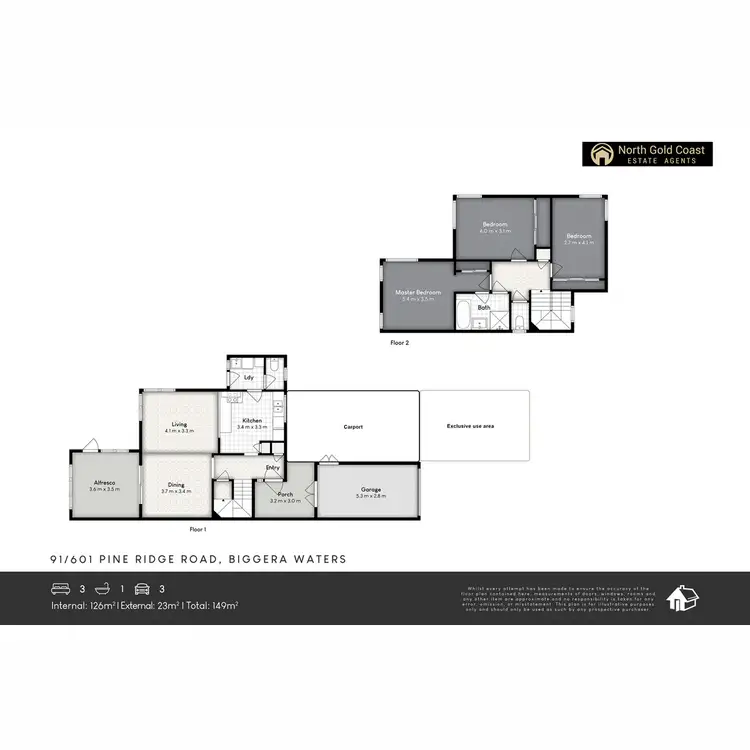 Floorplan of Homely townhouse listing, 91/601 Pine Ridge Road, Biggera Waters QLD 4216