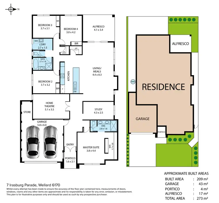 Floorplan of Homely house listing, 7 Irasburg Parade, Wellard WA 6170