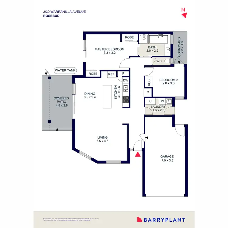 Floorplan of Homely house listing, 2/30 Warranilla Avenue, Rosebud VIC 3939