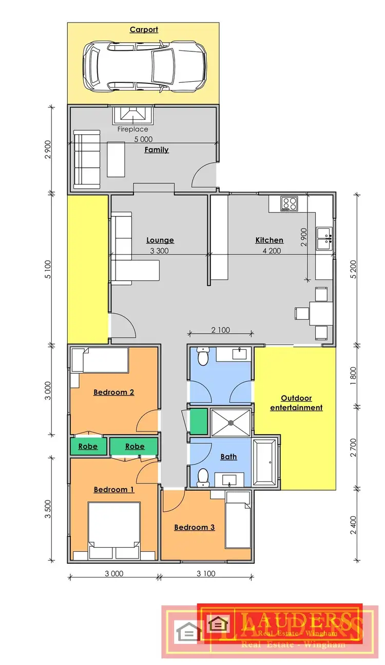 Floorplan of Homely house listing, 98 Richardson Street, Wingham NSW 2429