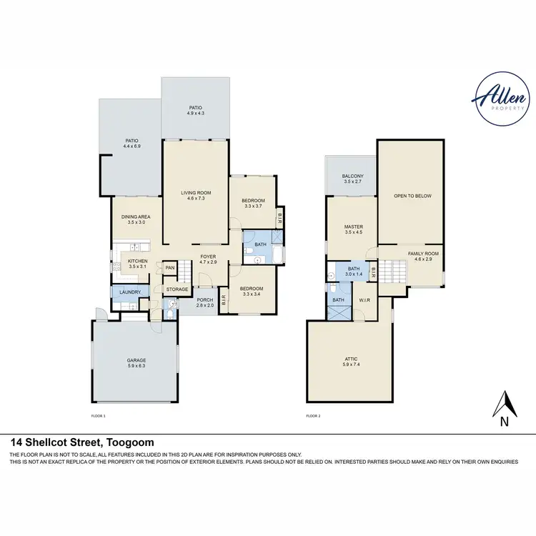 Floorplan of Homely house listing, 14 Shellcot Street, Toogoom QLD 4655