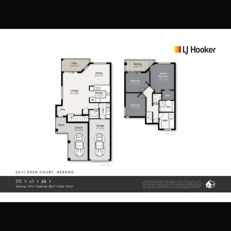 Floorplan of Homely semi-detached listing, 52/11 Eden Court, Nerang QLD 4211