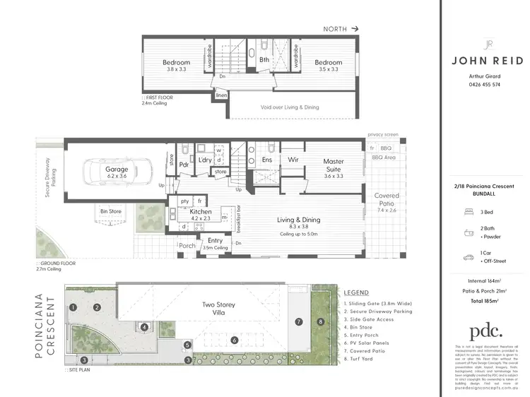 Floorplan of Homely semi-detached listing, 2/18 Poinciana Crescent, Bundall QLD 4217