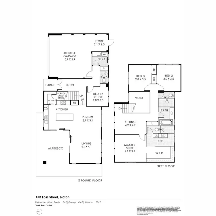 Floorplan of Homely house listing, 47B Foss Street, Bicton WA 6157