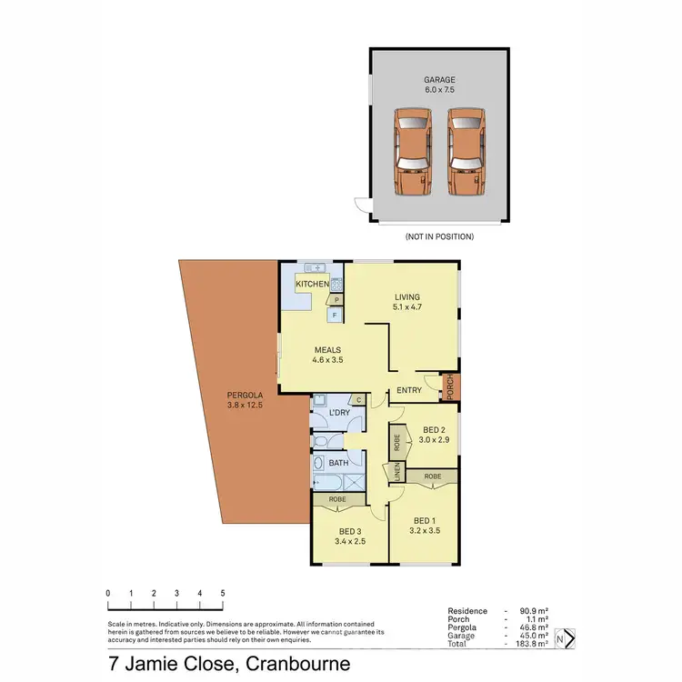 Floorplan of Homely house listing, 7 Jamie Close, Cranbourne VIC 3977