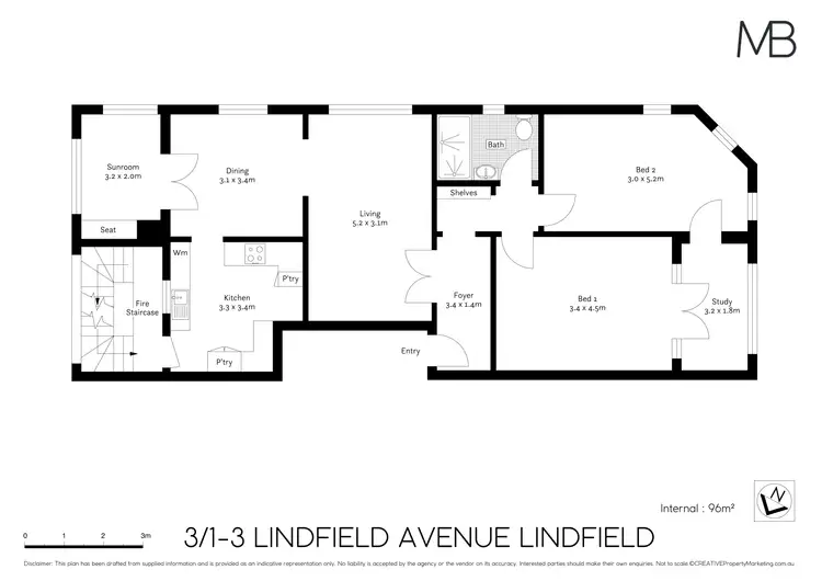 Floorplan of Homely unit listing, 3/1-3 Lindfield Avenue, Lindfield NSW 2070