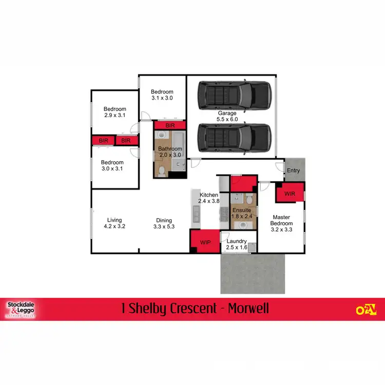 Floorplan of Homely house listing, 1 Shelby Crescent, Morwell VIC 3840