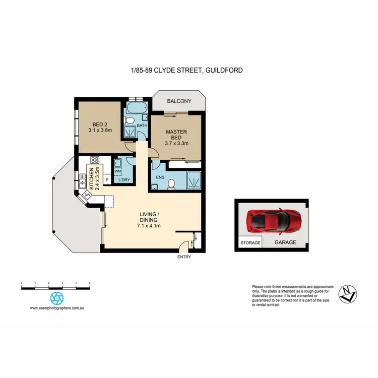 Floorplan of Homely apartment listing, 1/85-89 Clyde, Guildford NSW 2161