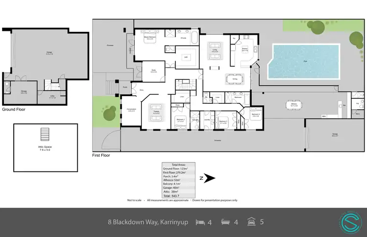 Floorplan of Homely house listing, 8 Blackdown Way, Karrinyup WA 6018