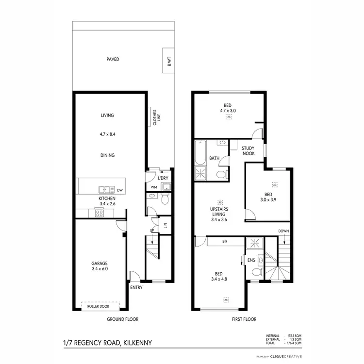Floorplan of Homely townhouse listing, 2/7 Regency Road, Kilkenny SA 5009